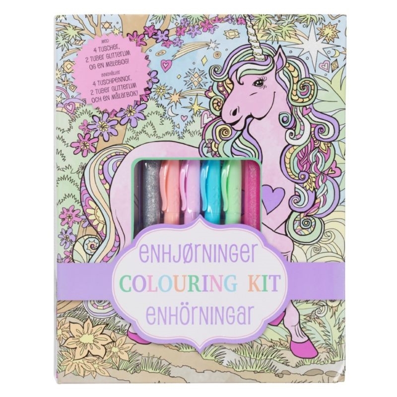 Malebog - Enhjørninger med gel pens